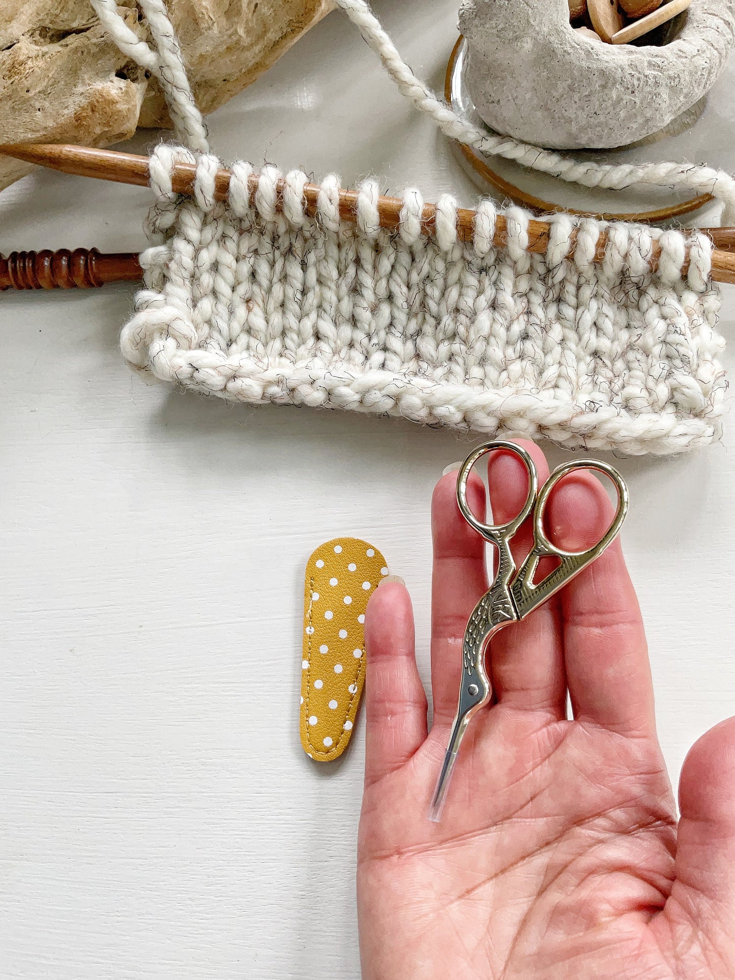 Snips for yarn or needle crafts, small knitting, crochet, needlepoint or embroidery scissor