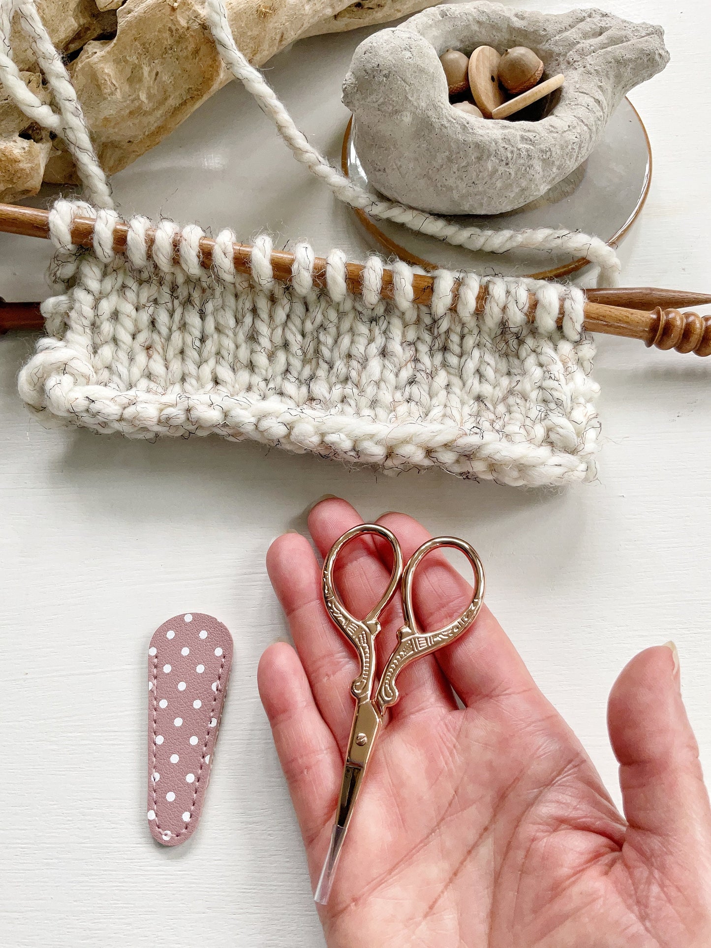 Snips for yarn or needle crafts, small knitting, crochet, needlepoint or embroidery scissor