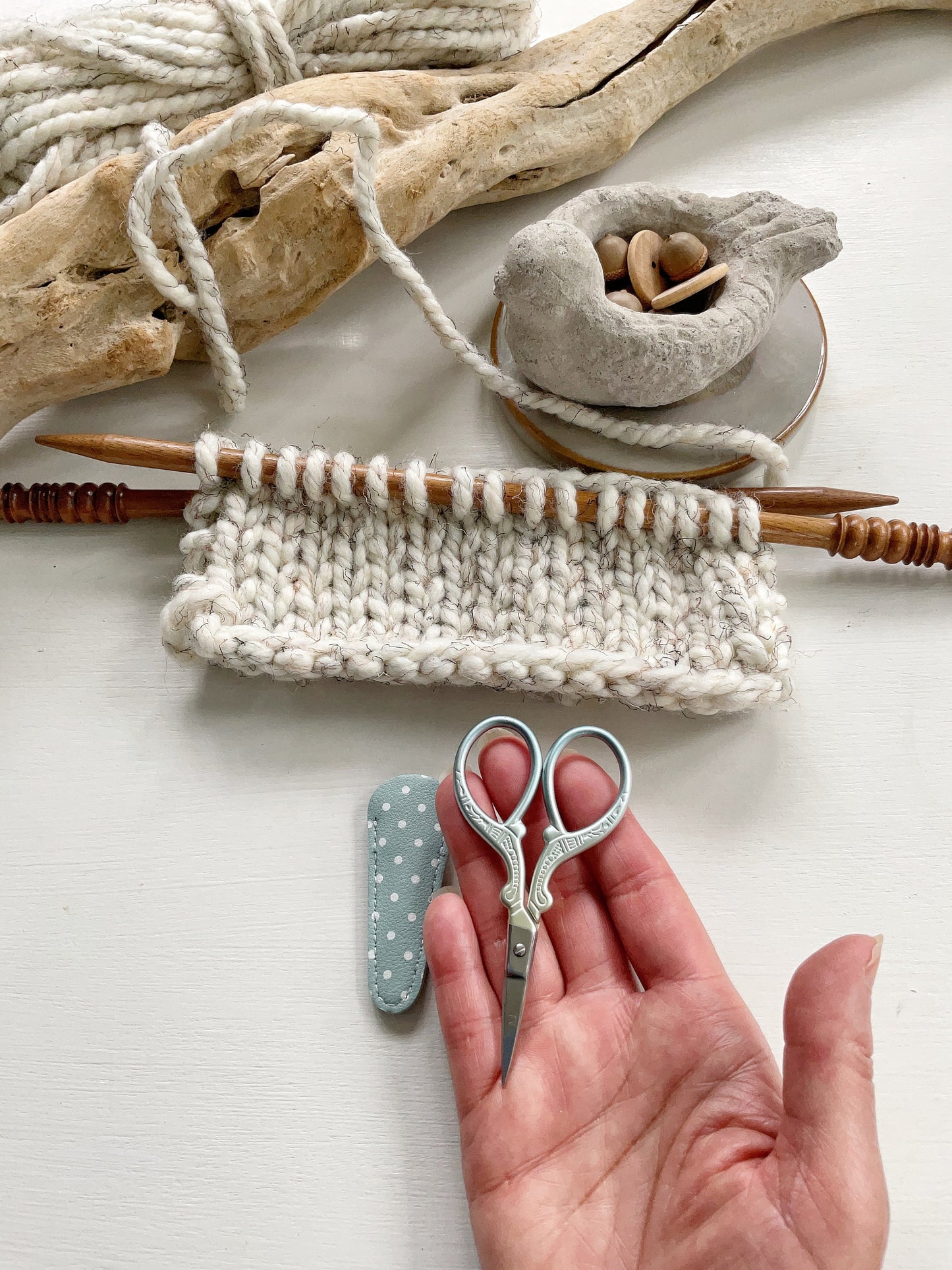 Snips for yarn or needle crafts, small knitting, crochet, needlepoint or embroidery scissor
