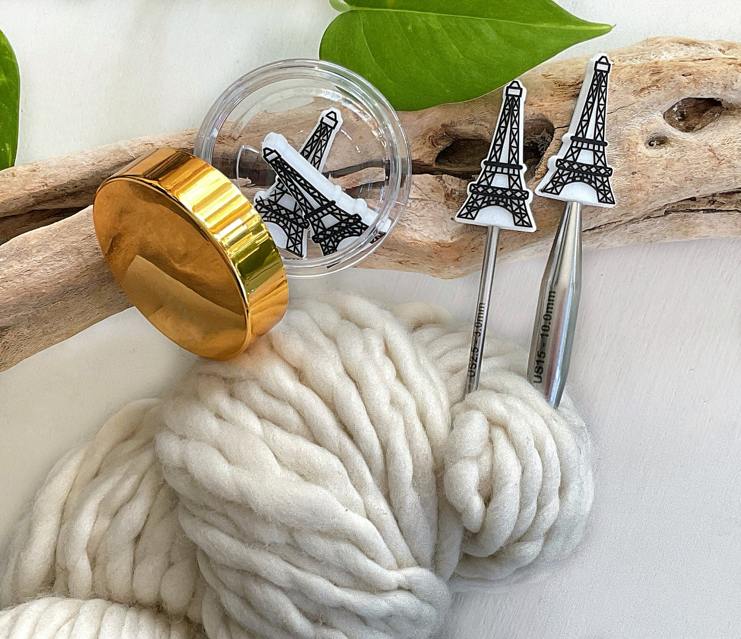 Knitting Stitch Stoppers, Eiffel Tower stitch stopper French landmark France + Fun Knits,