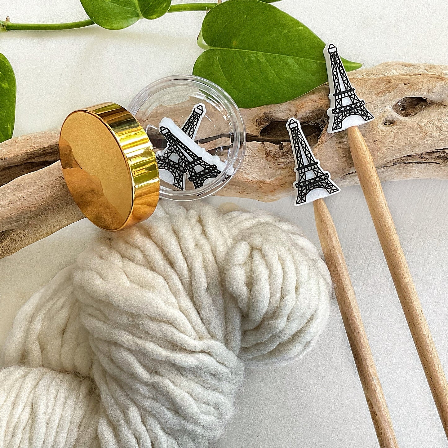 Knitting Stitch Stoppers, Eiffel Tower stitch stopper French landmark France + Fun Knits,