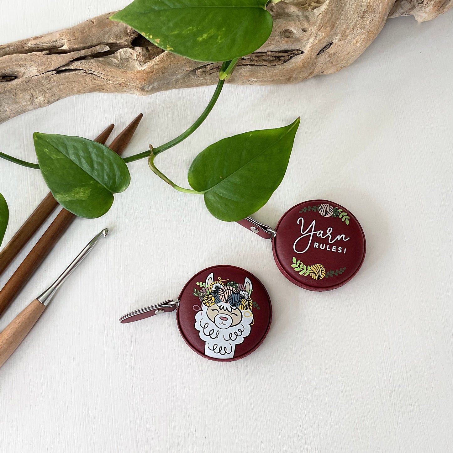 Yarn loving Llama Mama retractable designer TAPE MEASURE US 60 / 1.5 metre great for knitting, crocheting, needle work, sewing, crafting