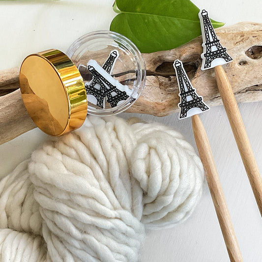 Knitting Stitch Stoppers, Eiffel Tower stitch stopper French landmark France + Fun Knits,