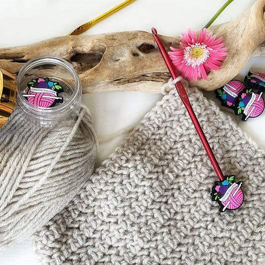 CROCHET ALL DAY, crochet hook buddies + Knitting Stitch Stoppers, Fun gift for Knitters or crocheters, keep stitches safe